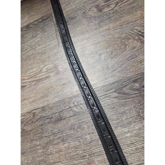 Echt Leder Leather Black Genuine Leather Women's Belt Made in Italy Large - Picture 10 of 10